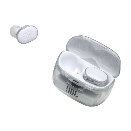JBL Tune Buds Ghost Edition - White Ghost - True wireless Noise Cancelling earbuds - Detailshot 5